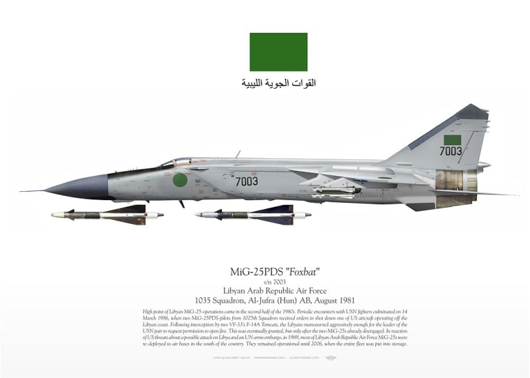 MiG-25PDS "Foxbat" القوات الجوية الليبية TC-105